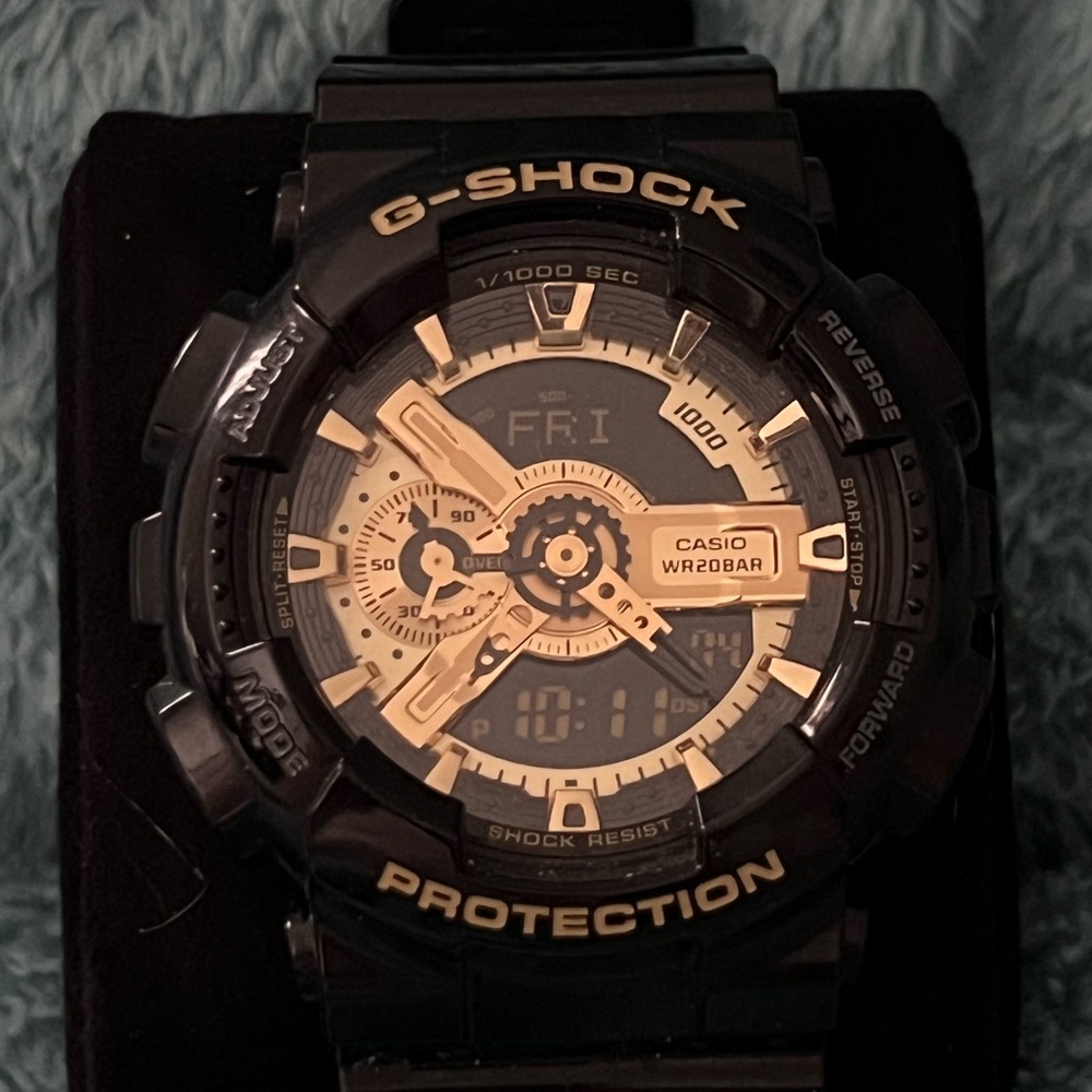 Casio G-Shock Black and Gold Watch GA110GB-1A